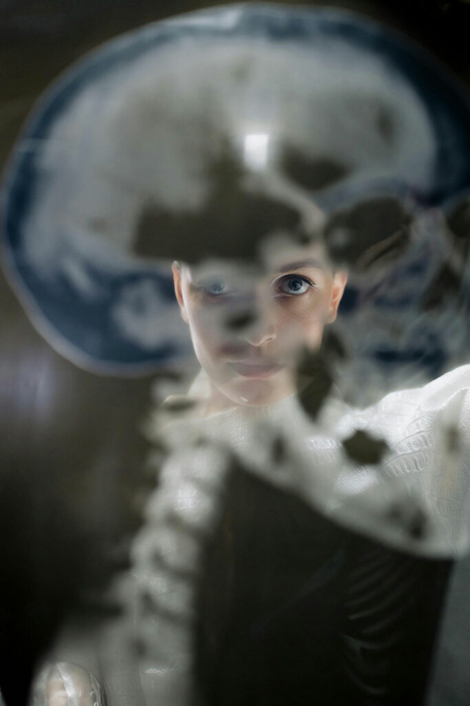 Doctor viewing brain xray